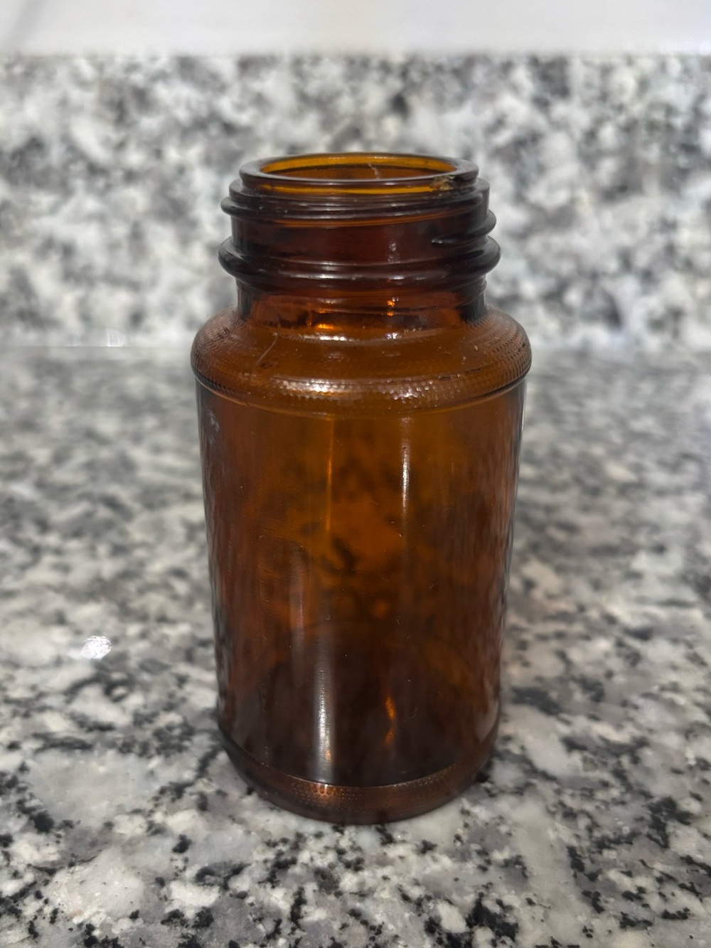 Amber Glass Apothecary Bottle - Small Pharmacy Jar